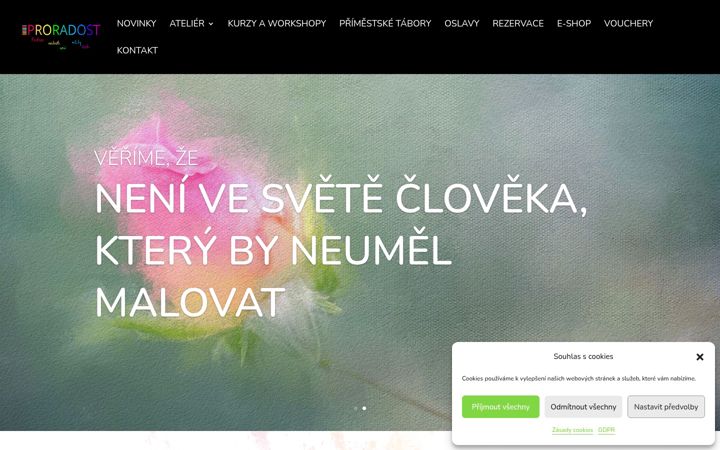 Screenshot of atelierproradost.cz