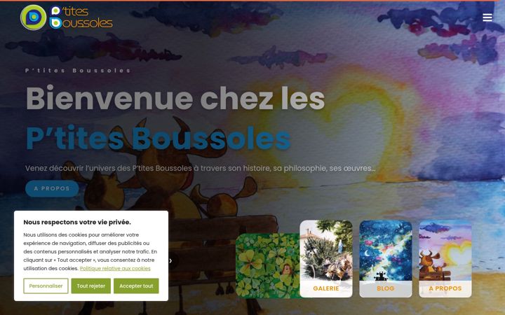 Screenshot ta' atelierptitesboussoles.com