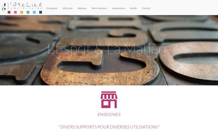 Screenshot of atelierpublicitaire.fr
