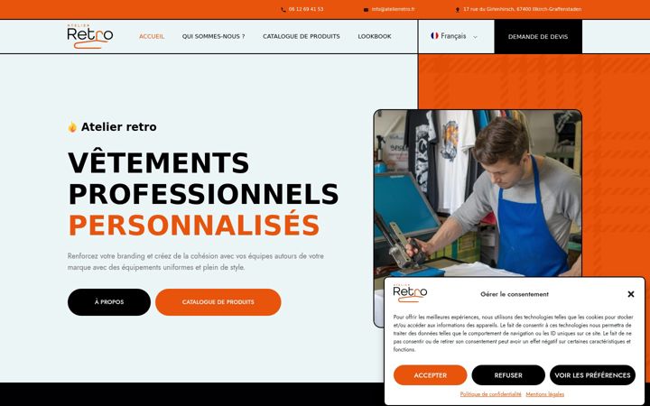 Screenshot ta' atelierretro.fr