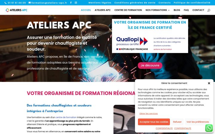 Screenshot van ateliers-apc.fr
