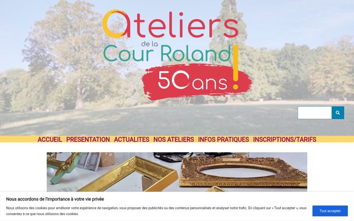Screenshot van ateliers-cour-roland.asso.fr