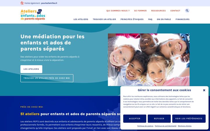Skærmbillede af ateliers-enfants-de-parents-separes.fr