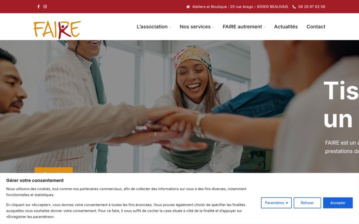 Screenshot of ateliers-faire.fr
