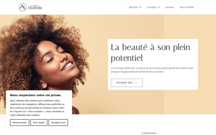 Screenshot ta' ateliers-lavande.com
