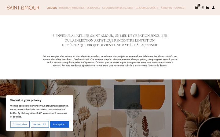 Skærmbillede af ateliersaintamour.fr