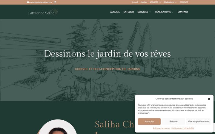 Screenshot of ateliersaliha.com