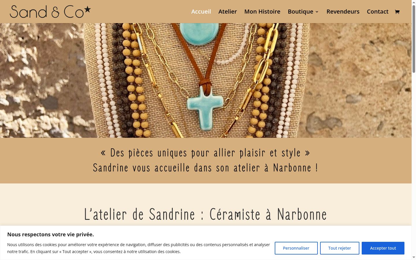 Capture d'écran de la bannière de consentement affichée avant toute interaction