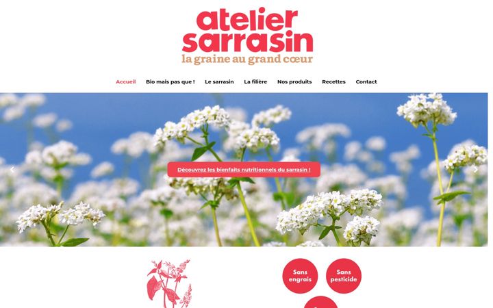 Skærmbillede af ateliersarrasin.fr