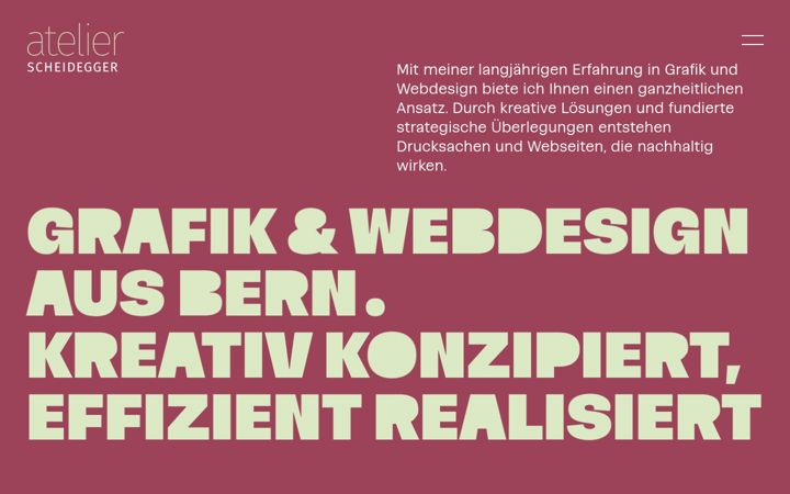 Screenshot of atelierscheidegger.ch