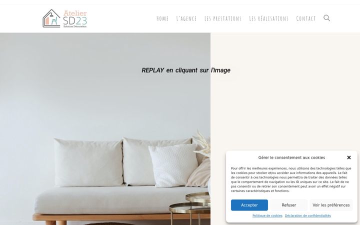 Screenshot of ateliersd23.fr