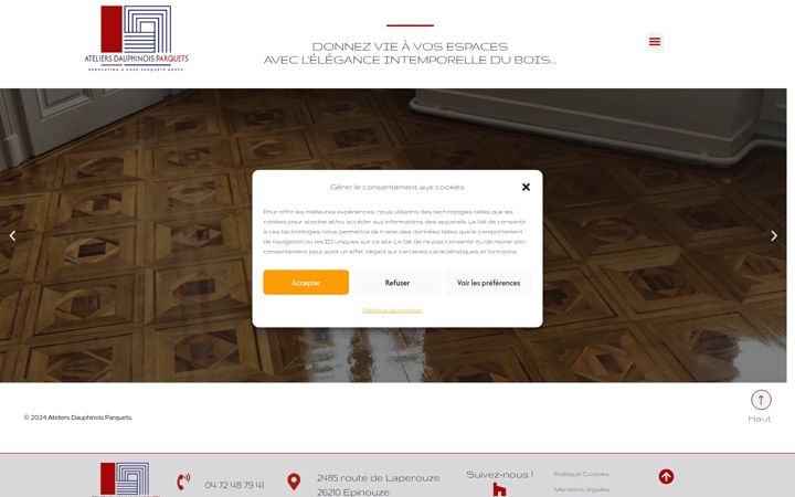 Screenshot di ateliersdauphinois-parquets.fr