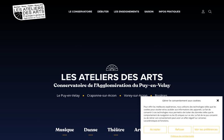 Screenshot of ateliersdesarts.fr