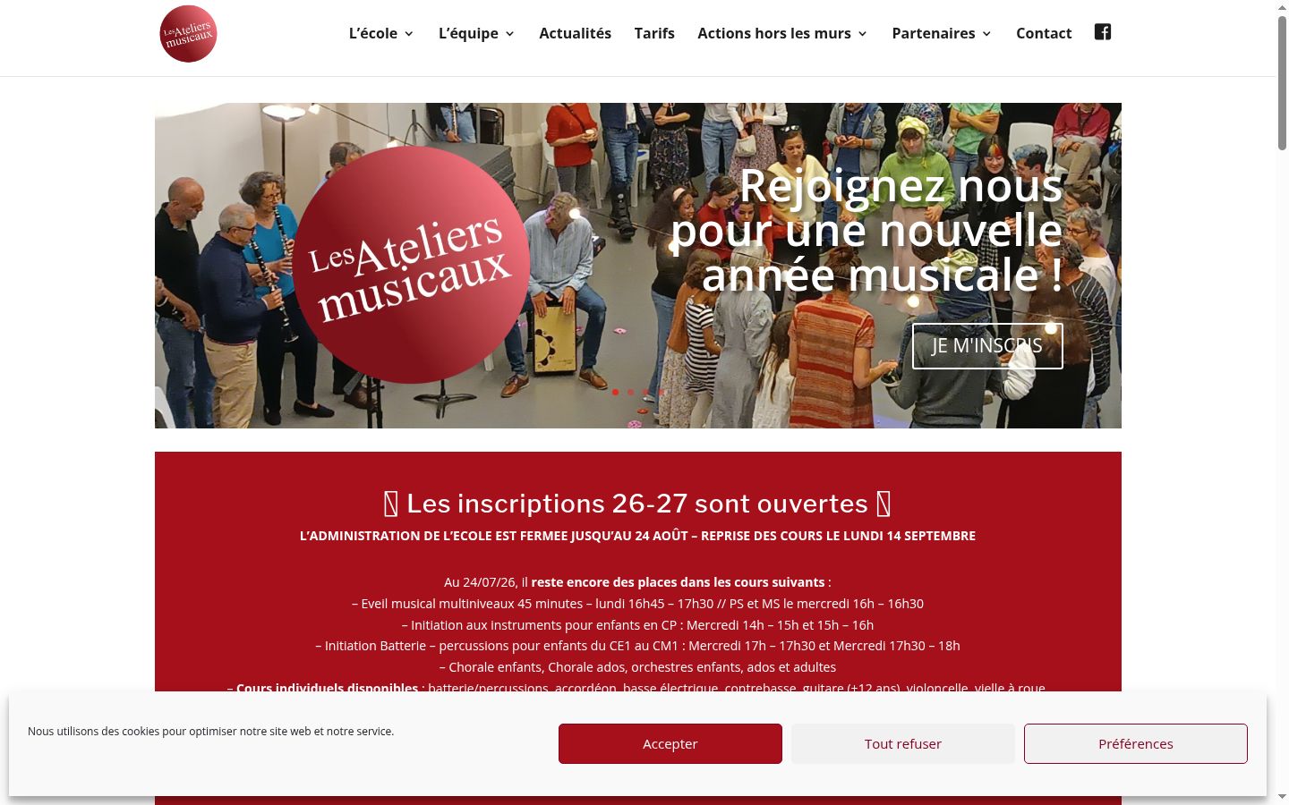 Screenshot tal-banner tal-kunsens muri qabel kwalunkwe interazzjoni