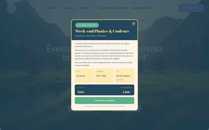 Screenshot of ateliersnature.com