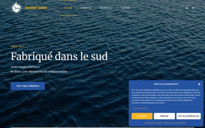 Zrzut ekranu ateliersoun.fr