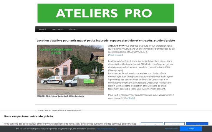 Screenshot of atelierspro.fr