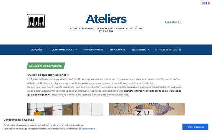 Skjermbilde av ateliersrefondationhopitalpublic.org
