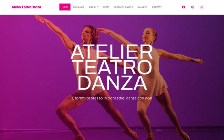Screenshot of atelierteatrodanza.it
