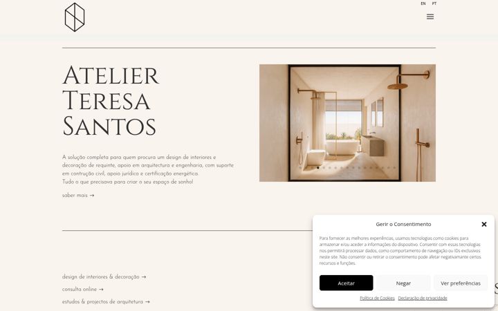 Capture d'écran de atelierteresasantos.pt