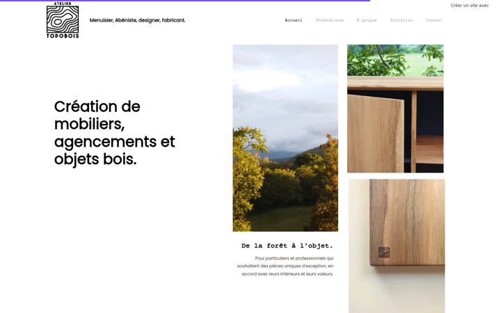 Posnetek zaslona ateliertopobois.fr