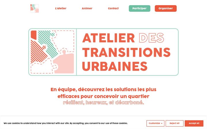 Skjermbilde av ateliertransitionsurbaines.org