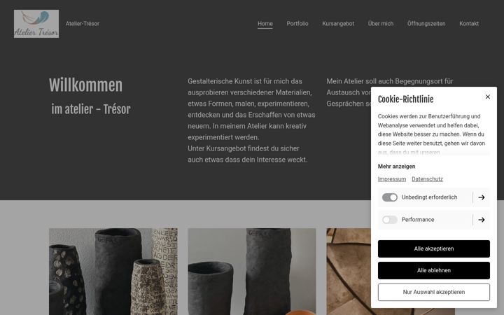 Screenshot of ateliertresor.ch
