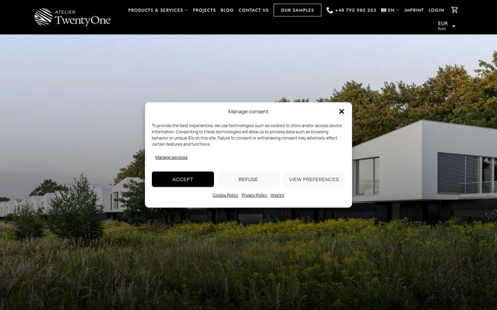Screenshot of ateliertwentyone.eu