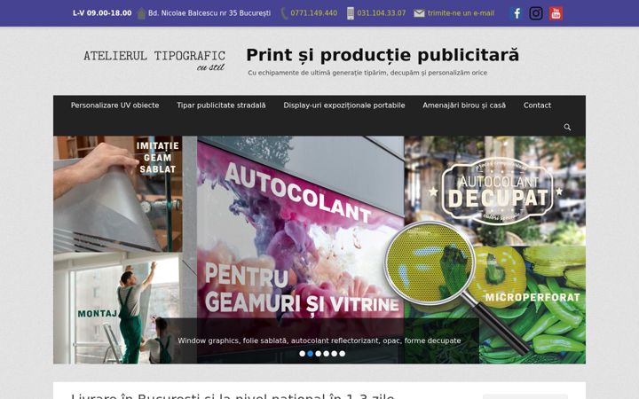 Screenshot ta' atelierul-tipografic.ro