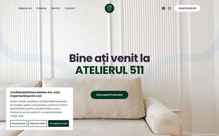 Screenshot ta' atelierul511.ro