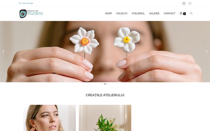 Screenshot of atelieruldemurano.ro