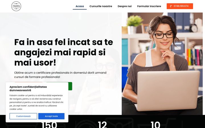 Screenshot of atelieruldeprofesii.ro