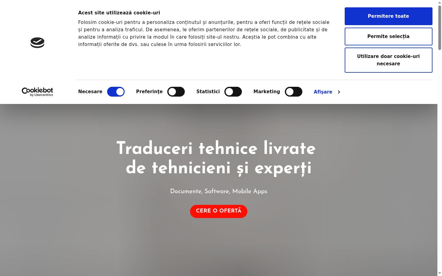 Screenshot del banner di consenso mostrato prima di qualsiasi interazione