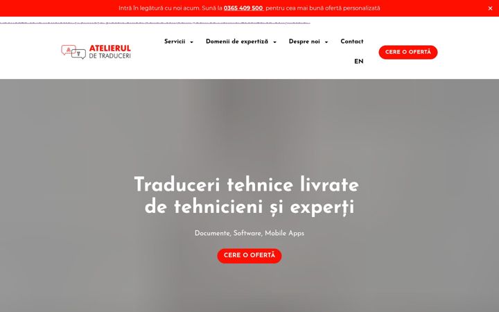 Screenshot di atelieruldetraduceri.ro