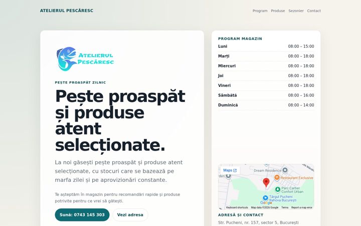 Screenshot of atelierulpescaresc.ro