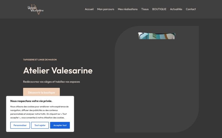 Screenshot of ateliervalesarine.fr