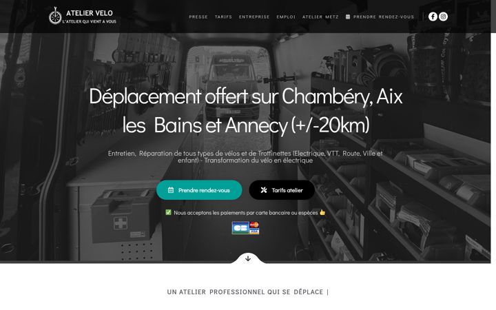 Posnetek zaslona ateliervelochambery.fr