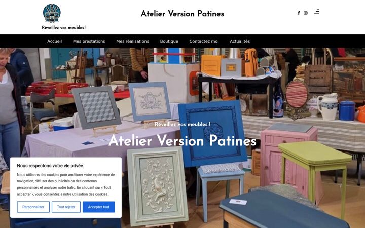 Screenshot of atelierversionpatines.fr