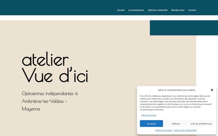 Screenshot of ateliervuedici.fr