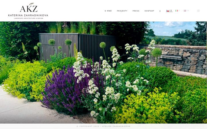 Screenshot of atelierzahradnikova.com