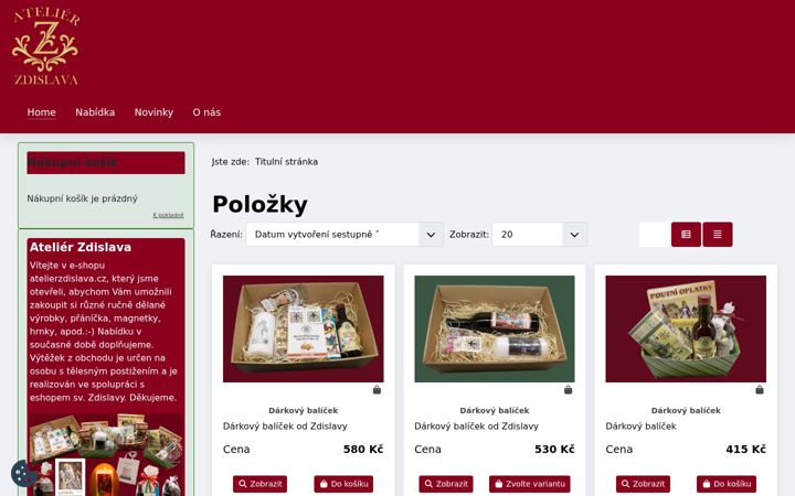 Screenshot of atelierzdislava.cz
