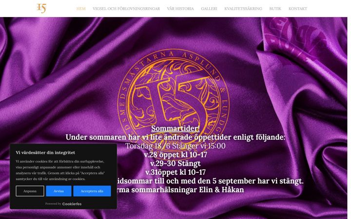 Screenshot of atelje15.se