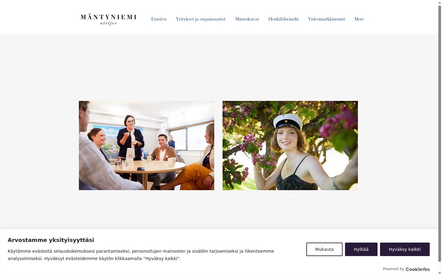 Screenshot of the consent banner shown before any interaction