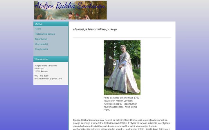 Screenshot of ateljeeriikka.fi