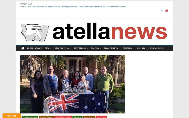 Zrzut ekranu atellanews.it