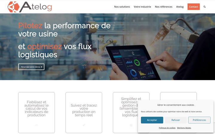 Screenshot of atelog-software.com