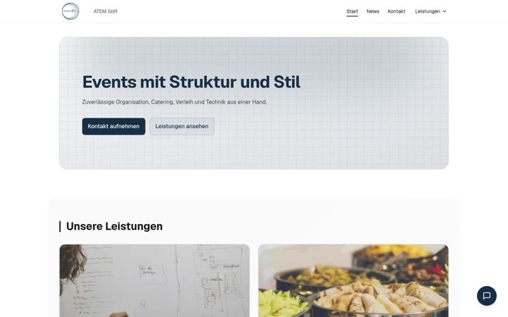 Screenshot of atem-events.de
