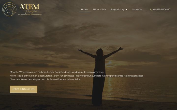 Skjermbilde av atem-magie.de
