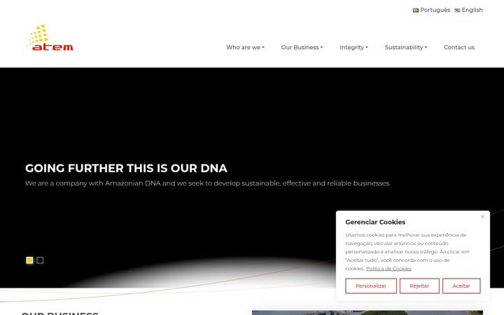 Screenshot of atem.com.br