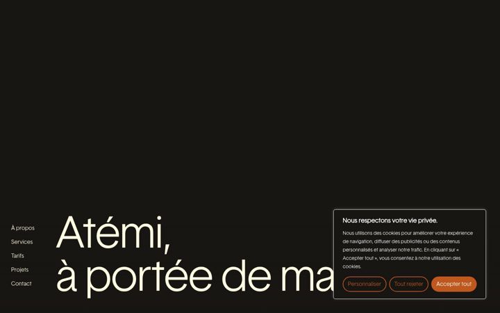Screenshot of atemi.ca